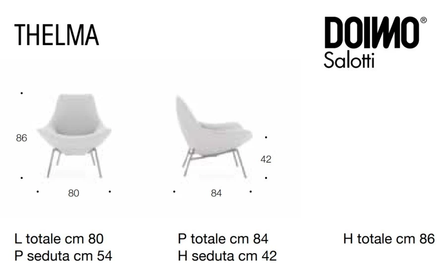Poltrona Doimo Salotti THELMA