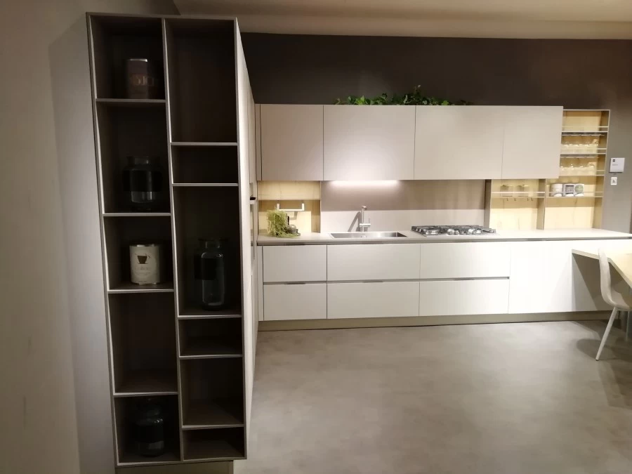Cucina angolare Stosa Cucine Infinity Cemento Visone