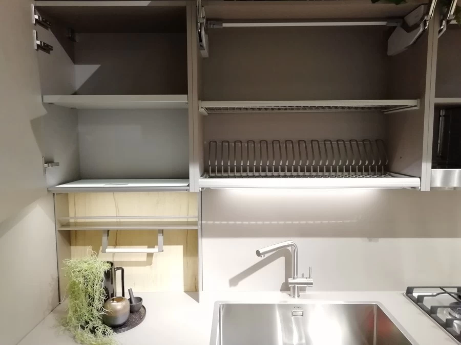 Cucina angolare Stosa Cucine Infinity Cemento Visone