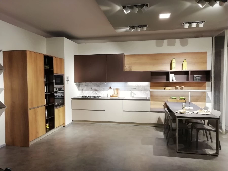 Cucina lineare Stosa Cucine Infinity Rovere Nodato