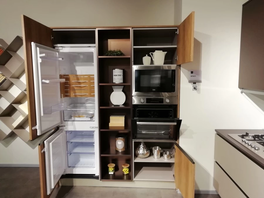 Cucina lineare Stosa Cucine Infinity Rovere Nodato