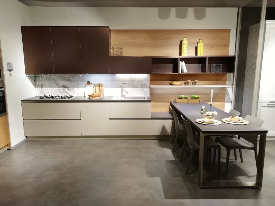 Cucina lineare Stosa Cucine Infinity Rovere Nodato
