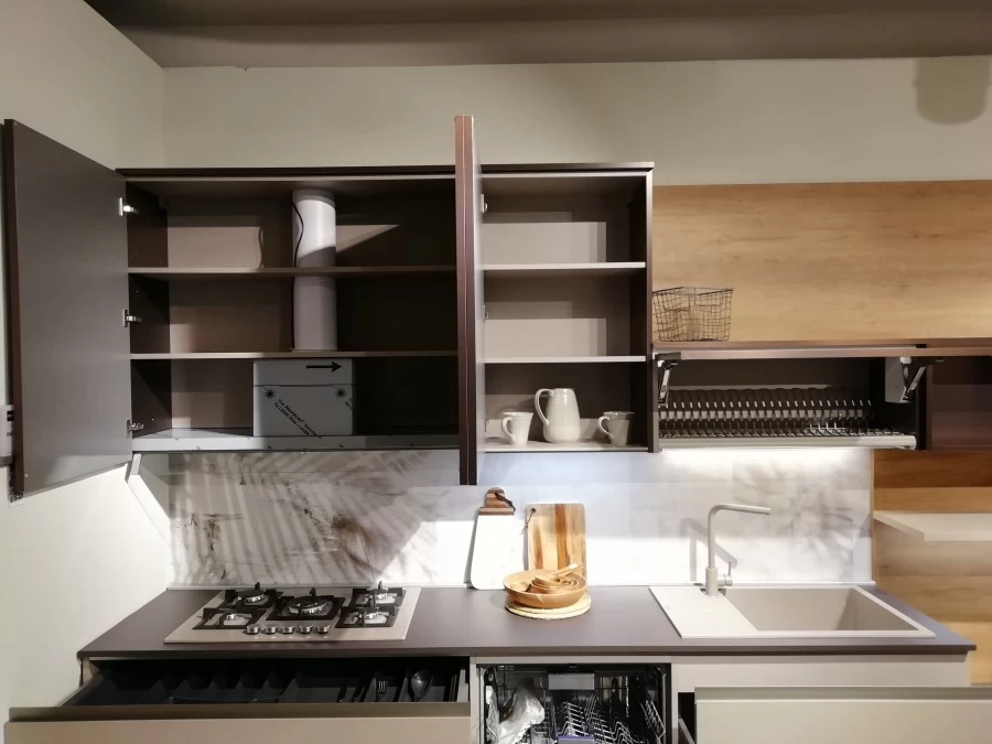 Cucina lineare Stosa Cucine Infinity Rovere Nodato