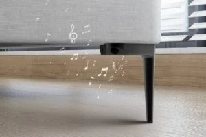 Piedini con sistema audio, con lettore Bluetooth.