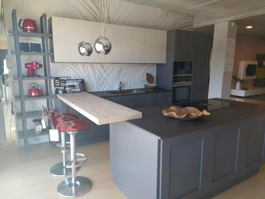 snack sintetico legno chiaro 180 x 50 x spessore 6 cm. in comodo e resistente laminato materico