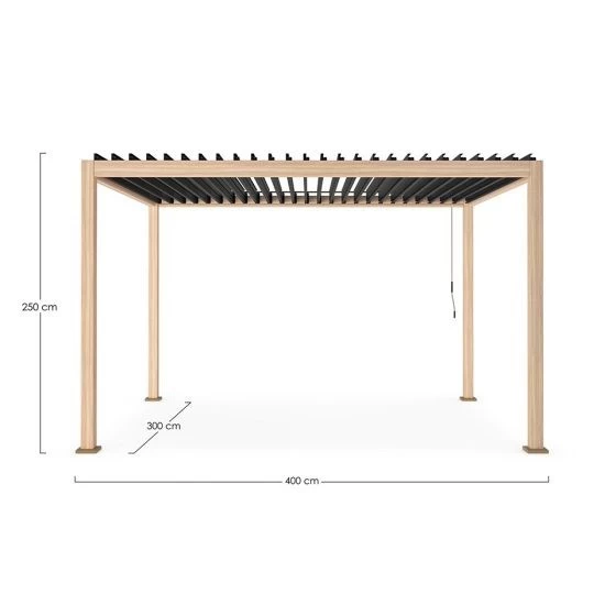 Pergolato Bizzotto Ocean 3x4 Effetto legno venato