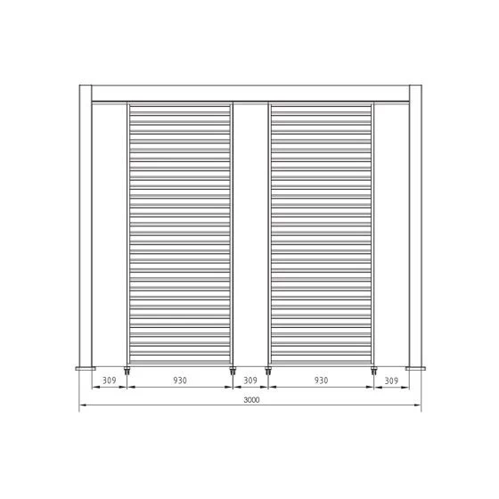 Pergolato Bizzotto Ocean 3x4 Effetto legno venato