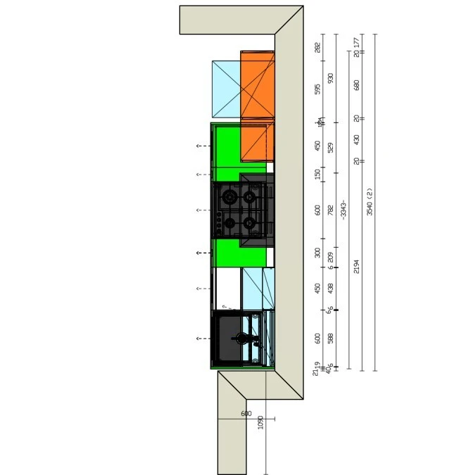 Cucina lineare Scavolini Sax