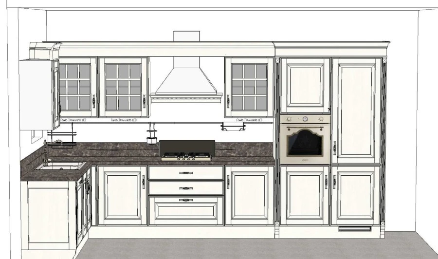 Cucina angolare Scavolini Baltimora