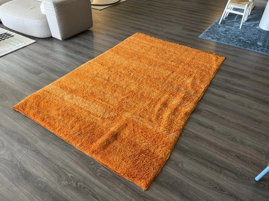 Tappeto Produzione Artigianale Tappeto Arancio