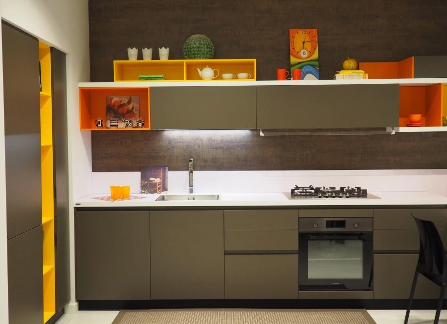 Cucina con penisola Scavolini Foodshelf