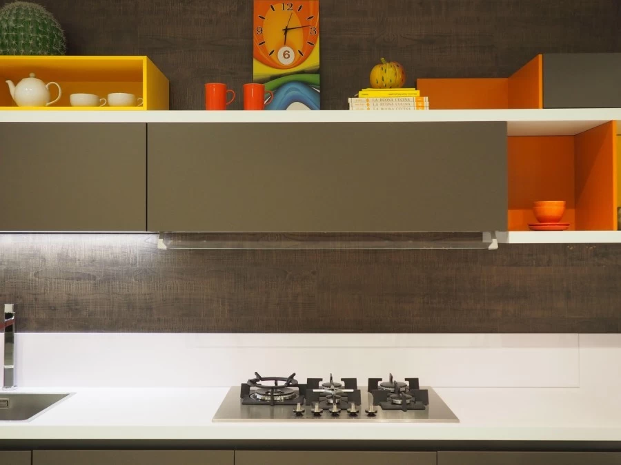Cucina con penisola Scavolini Foodshelf