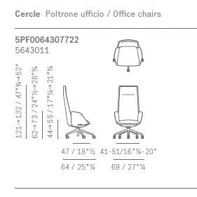 Sedia ufficio Poltrona Frau CERCLE