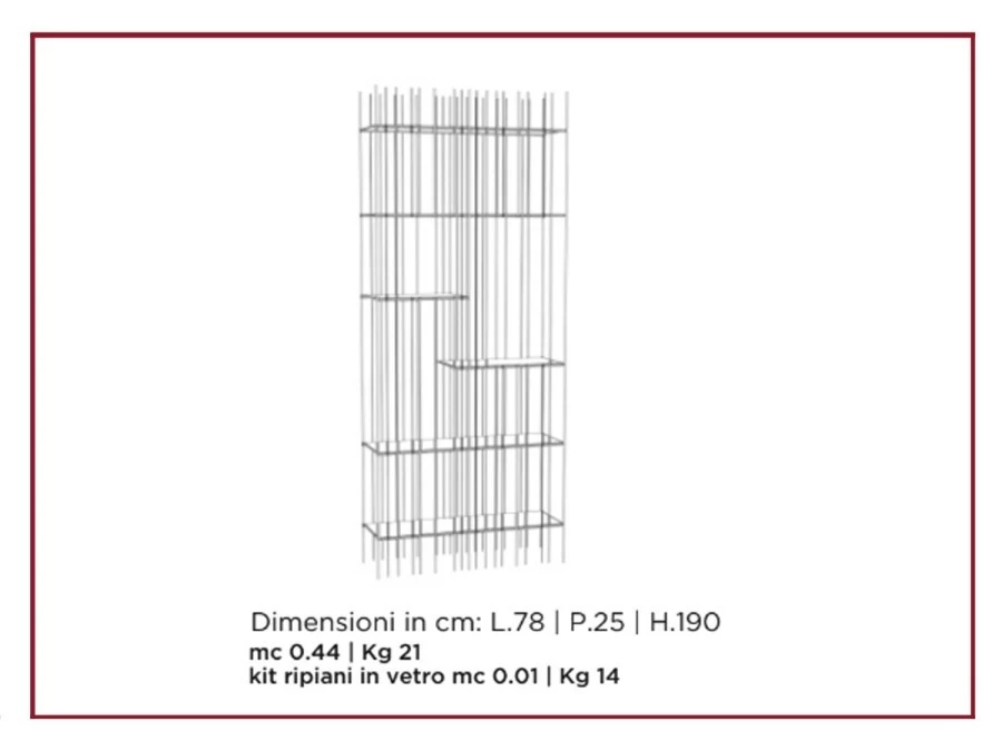 Piccola libreria Mogg METRICA A WHITE
