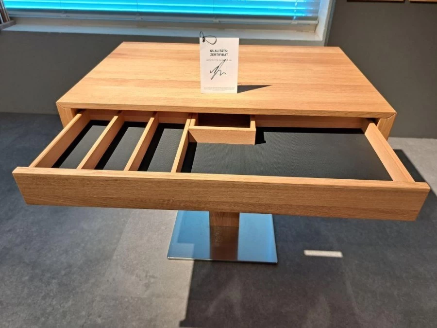 TAVOLINO LIFT ROVERE NATURALE TEAM 7 NATÜRLICH WOHNEN - PERSEGHETTO ARREDA FERNO VARESE ITALIA