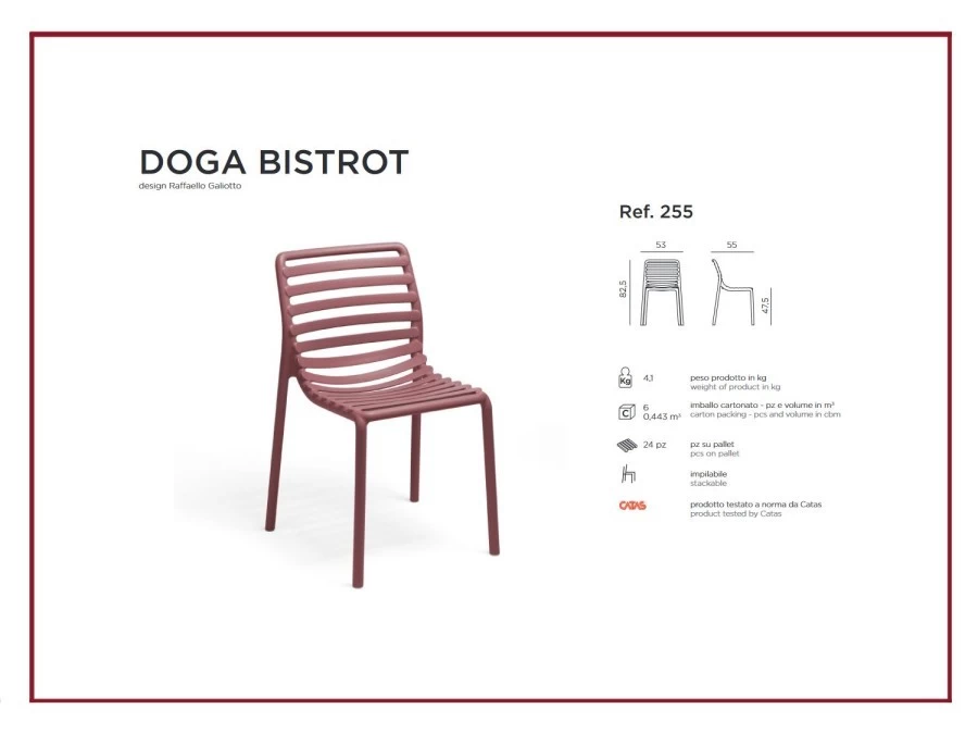 Sedia da giardino Nardi BISTROT