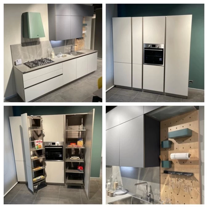 Cucina lineare Stosa Cucine Aleve' ( con colonne)