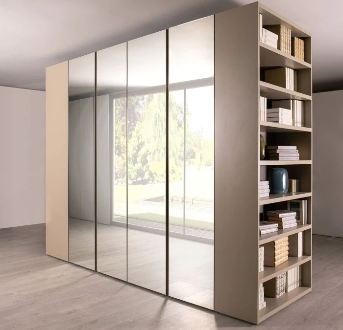 Libreria terminale, utilizzabile in maniera indipendente o accostata sia a destra che sinistra, acquistabile a parte.