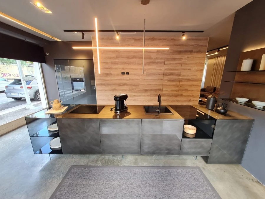 Cucina con Isola Lago 36e8 Glass