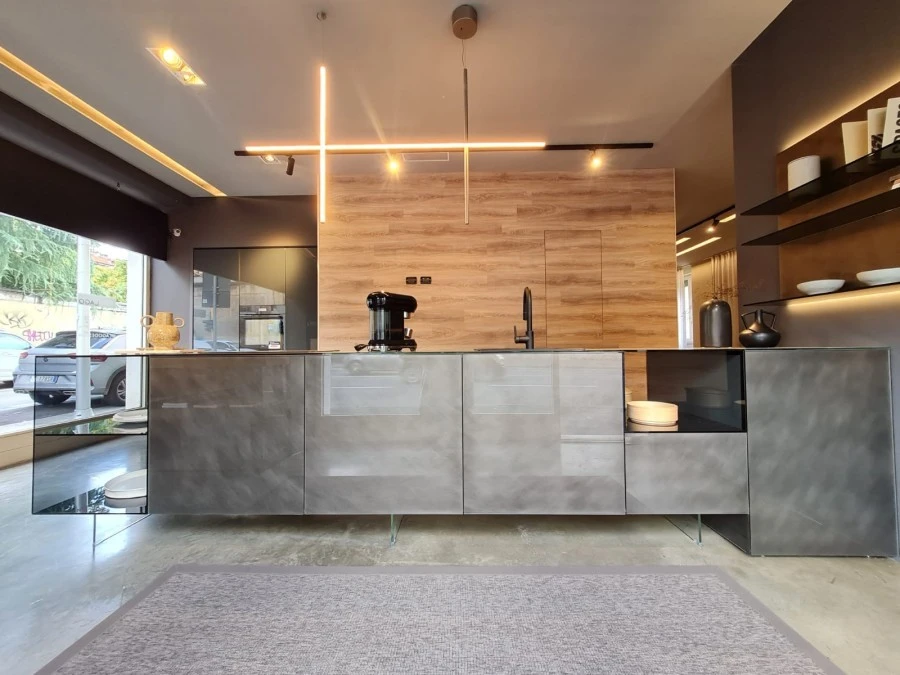 Cucina con Isola Lago 36e8 Glass