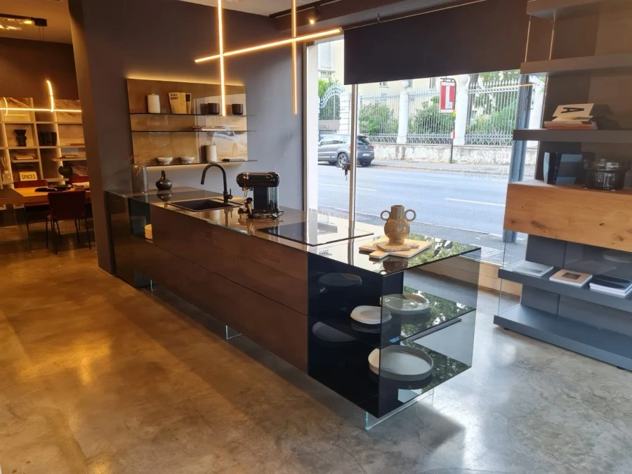 Cucina con Isola Lago 36e8 Glass