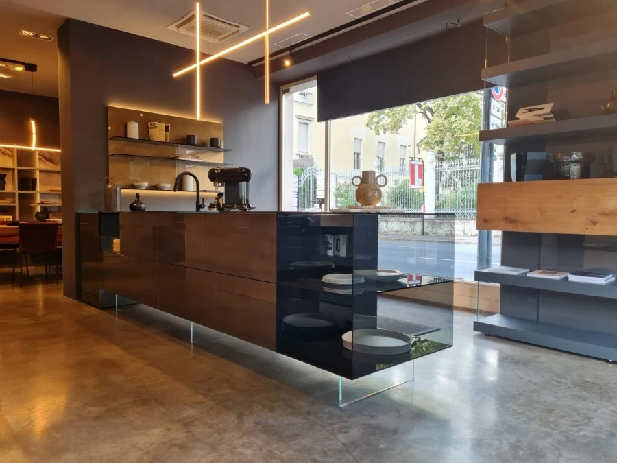 Cucina con Isola Lago 36e8 Glass
