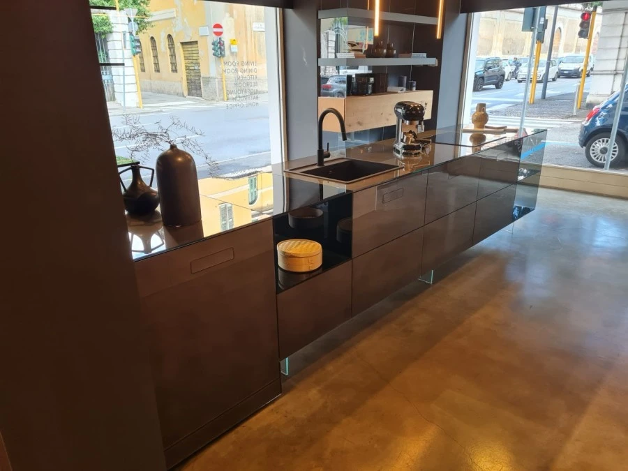 Cucina con Isola Lago 36e8 Glass