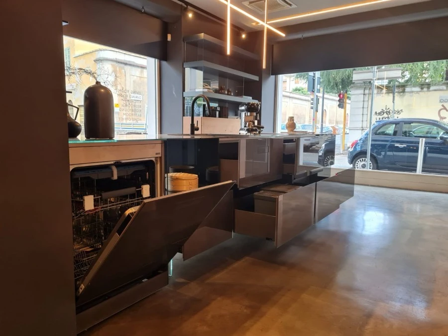 Cucina con Isola Lago 36e8 Glass