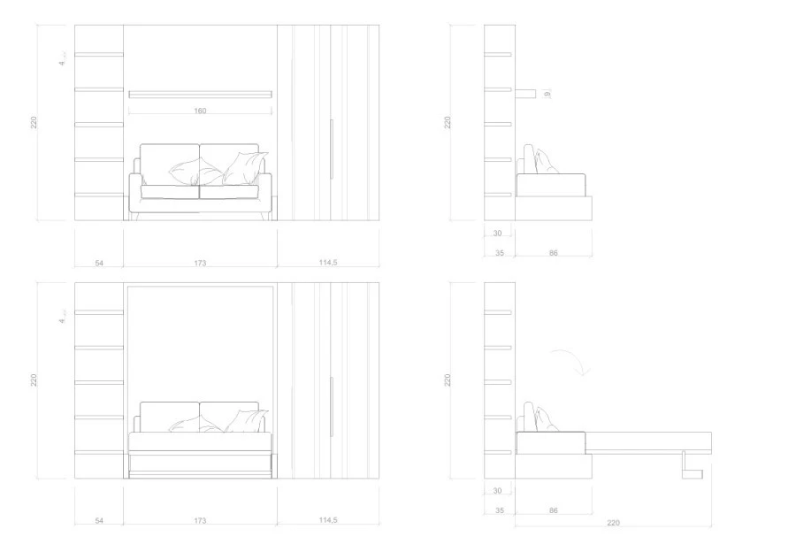Letto a scomparsa Clei Nuovoliolà