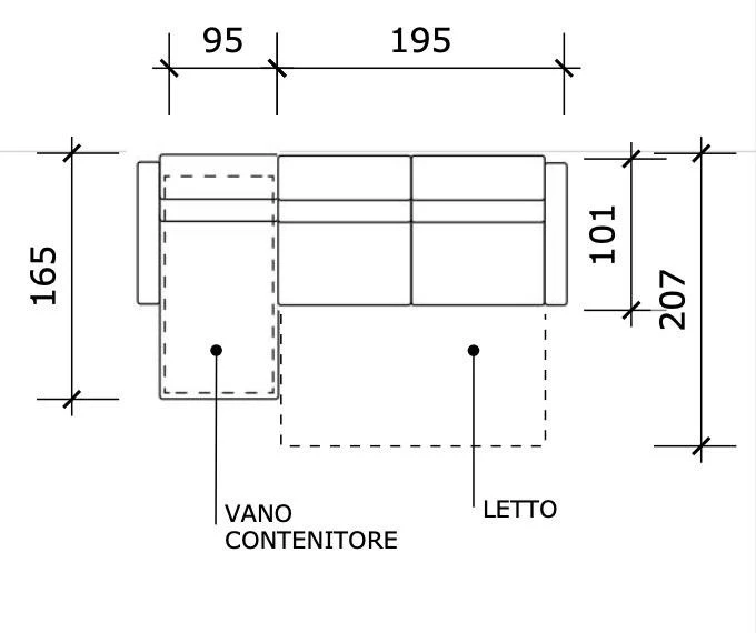 Divano letto MorbidLine Volta