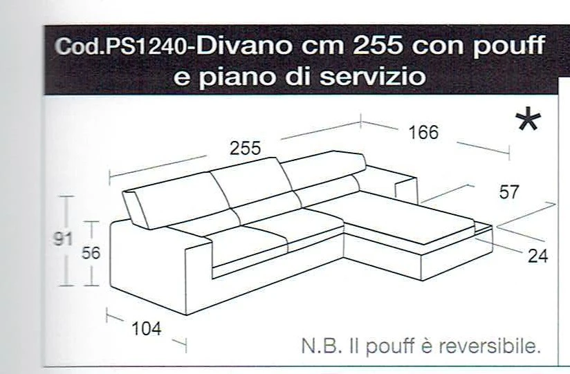 Divano Chaise-longue Excò Sofà Gaia