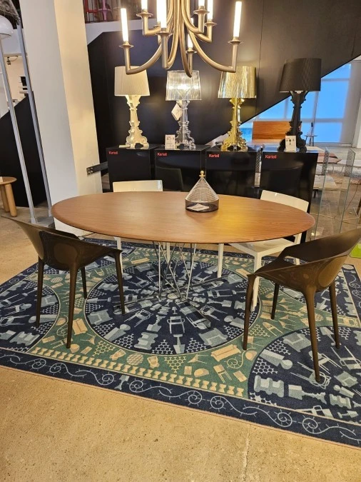 Tavolo ovale Kartell Viscount of Wood