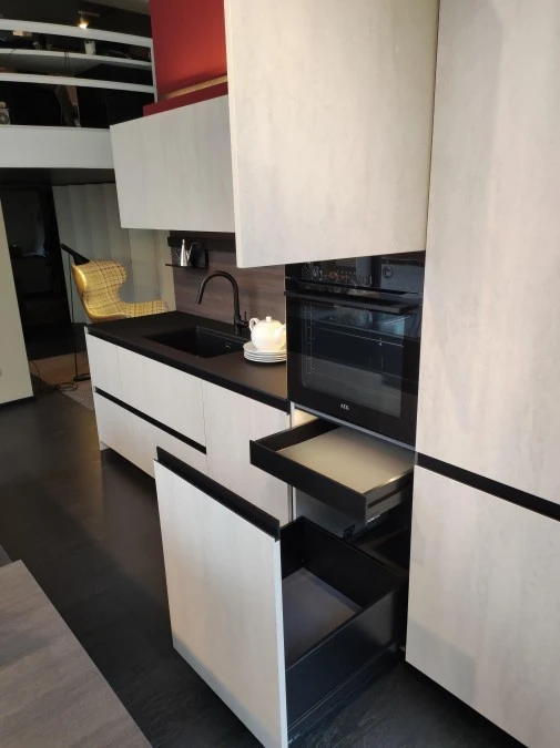 Cucina con Isola Arrital Ak Project Maniglia UP