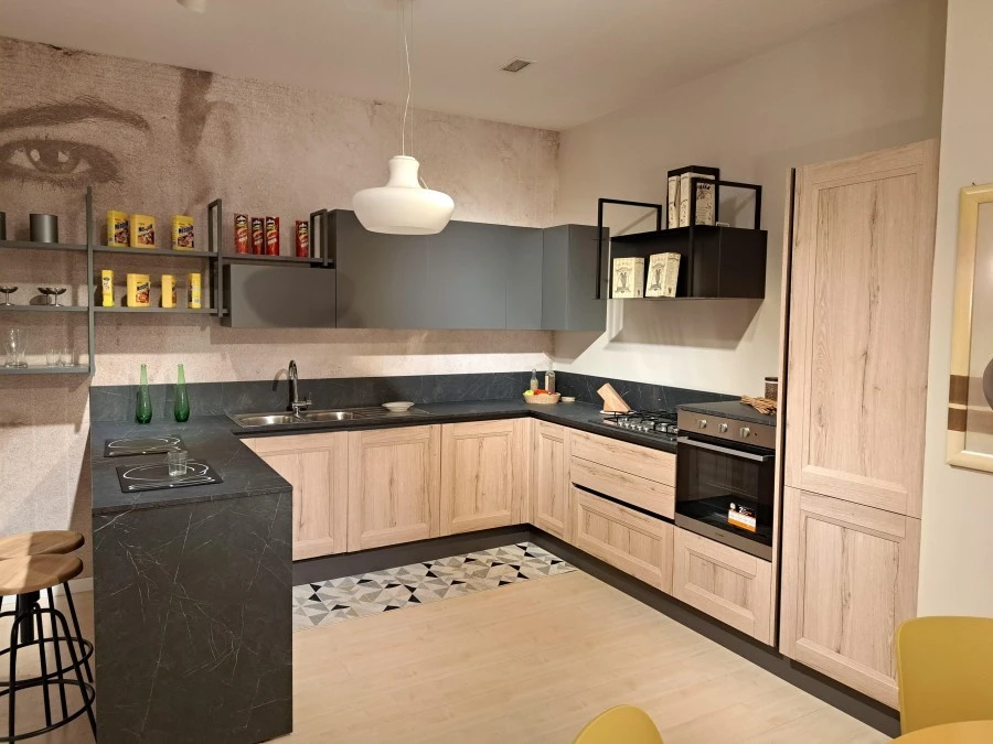 Cucina con penisola Colombini Riviera + Quadra