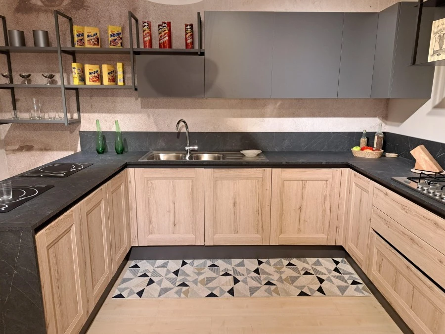 Cucina con penisola Colombini Riviera + Quadra