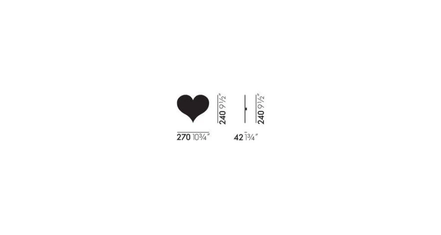 Oggettistica Vitra Metal Wall Relief Little Heart