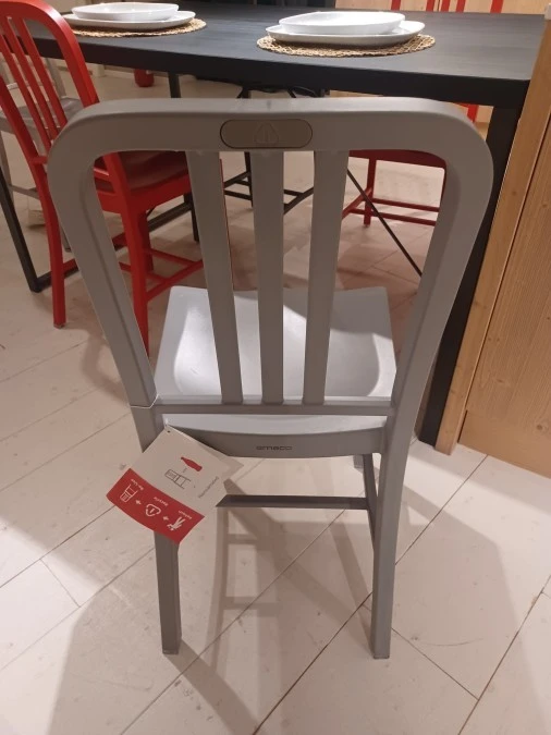 Sedia senza braccioli Emeco Navy Grigio Chiaro