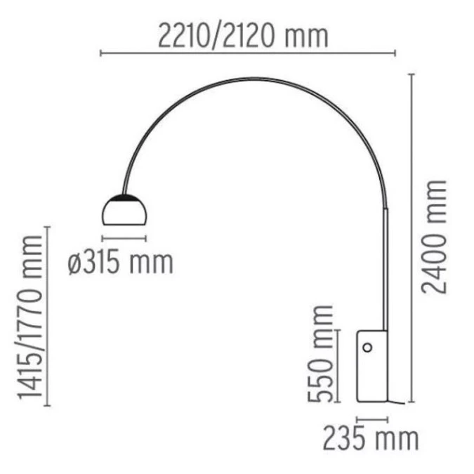 Lampada da terra Flos Arco Led