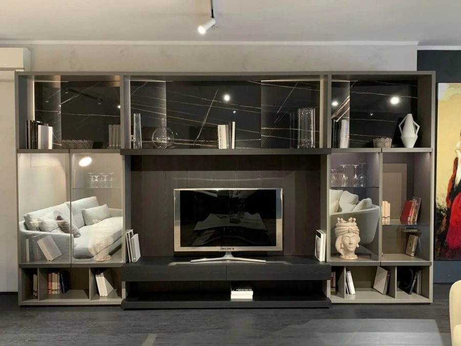 Libreria Poliform Wall system Grigio