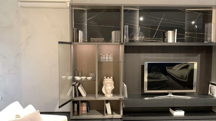 Libreria Poliform Wall system Grigio