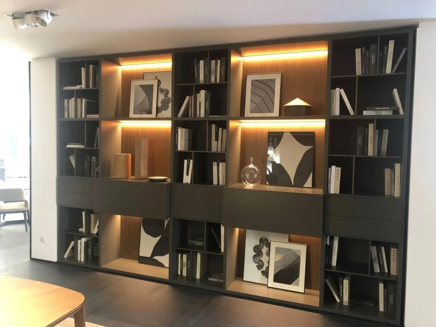 Libreria Poliform Wall system Nero