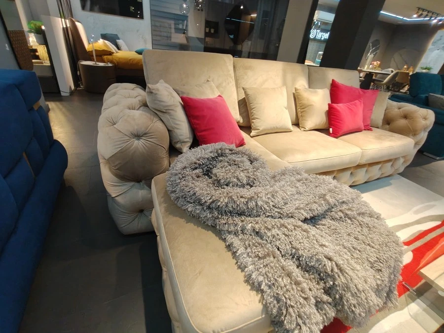 Divano Chaise-longue CGE Italia Divani Chester noir