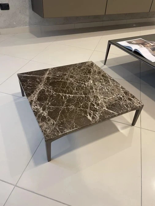 Tavolino quadrato Rimadesio Tray Marmo