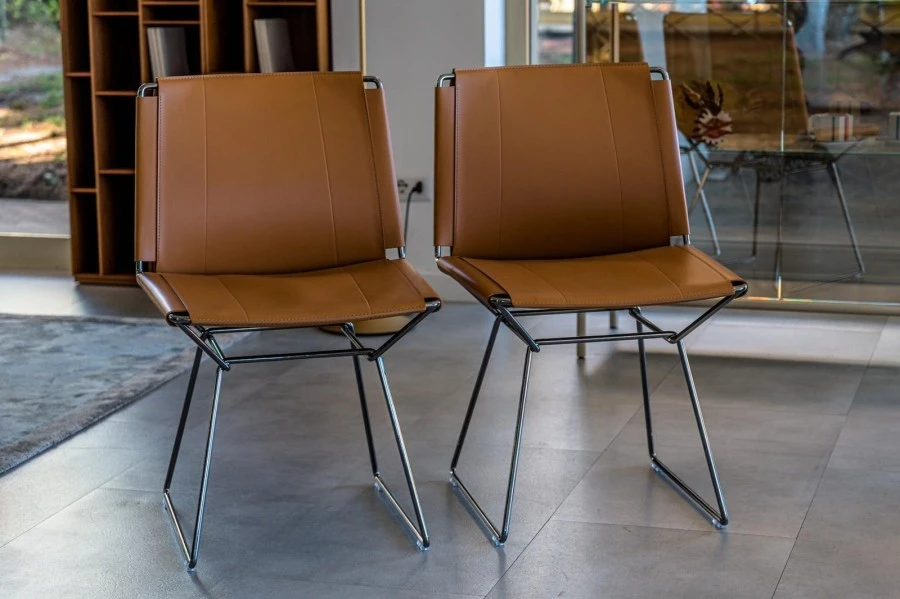 Sedia senza braccioli MDF NEIL LEATHER