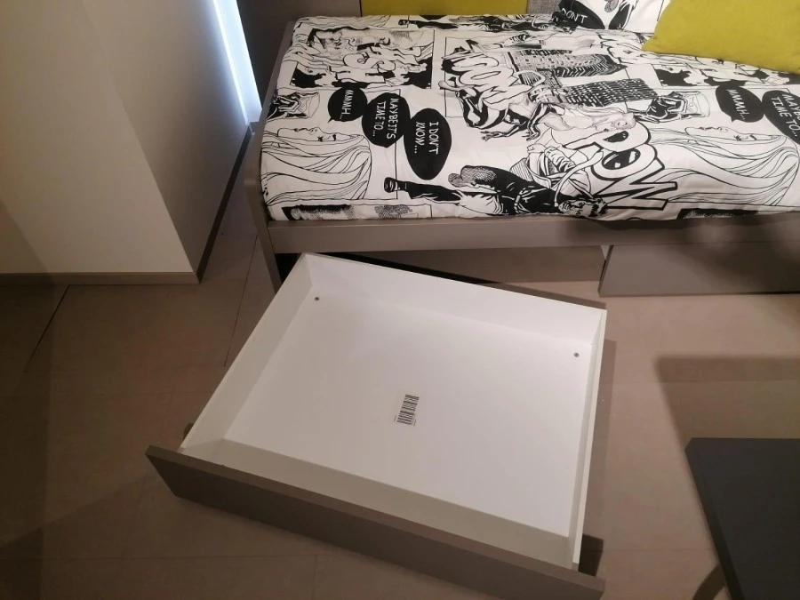 Letto singolo Clever Turca Sago con pannelli WALL