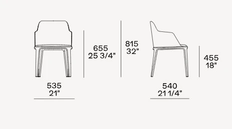 Sedia con braccioli Poliform GRACE