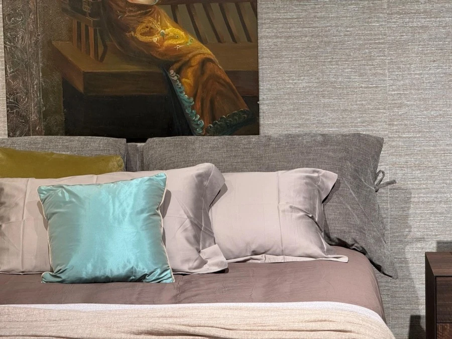 Letto matrimoniale con contenitore Flou Nathalie