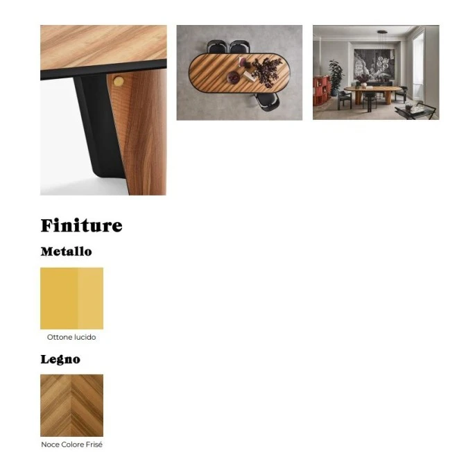 Tavolo ovale Gallotti & Radice Manto Oval