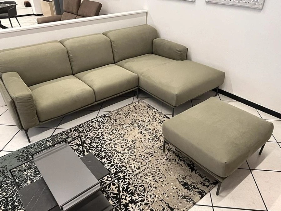 Divano Chaise-longue Colombini Brera + Pouf