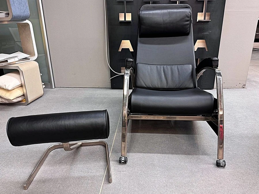 Poltrona Tecta D82N Federsessel + Poggiapiedi C82